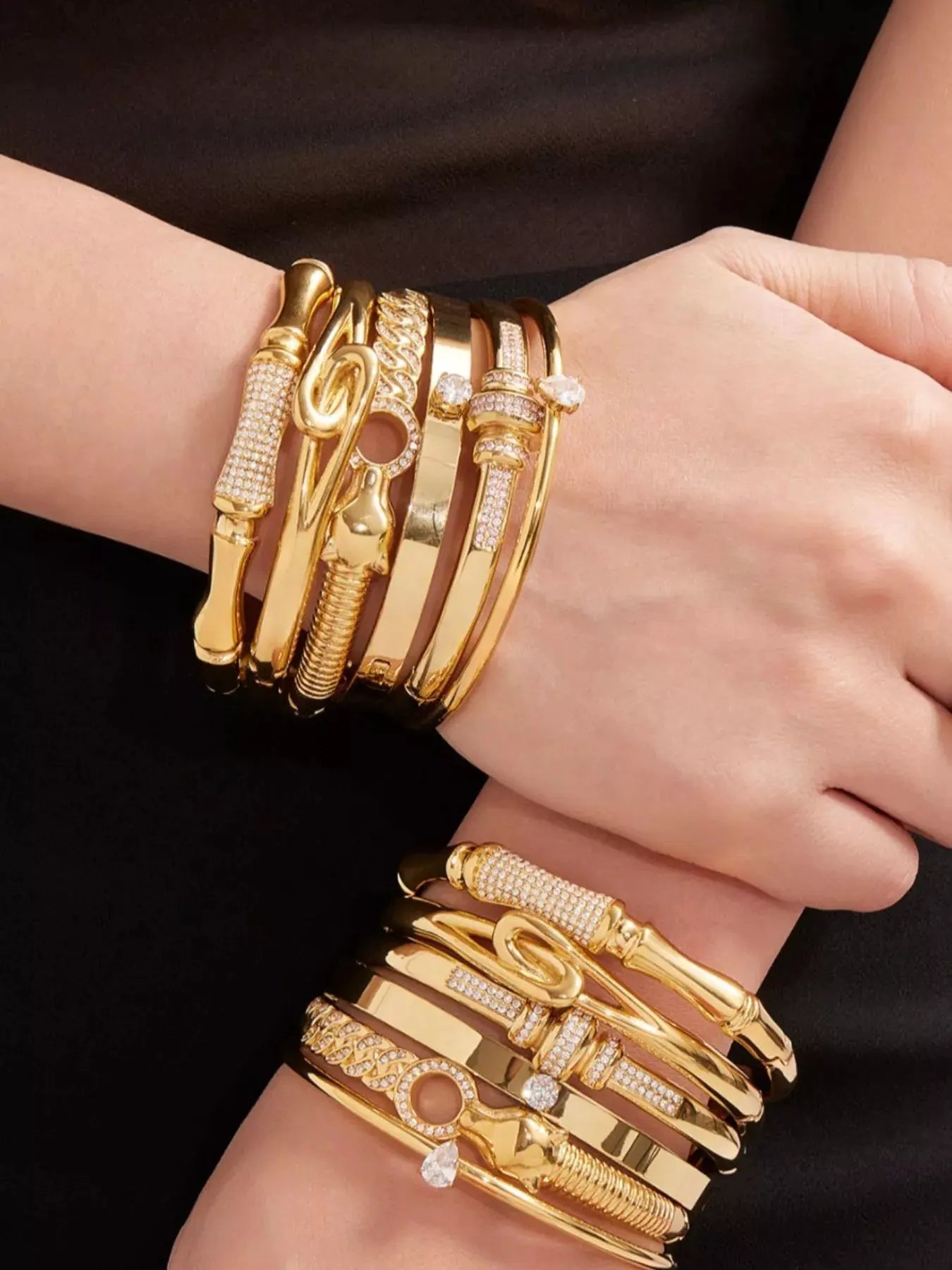 18K Gold-Plated Zircon Bracelet by Partner Label