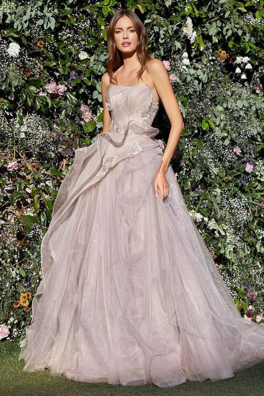Strapless Layered Tulle Ballgown by Tux-USA