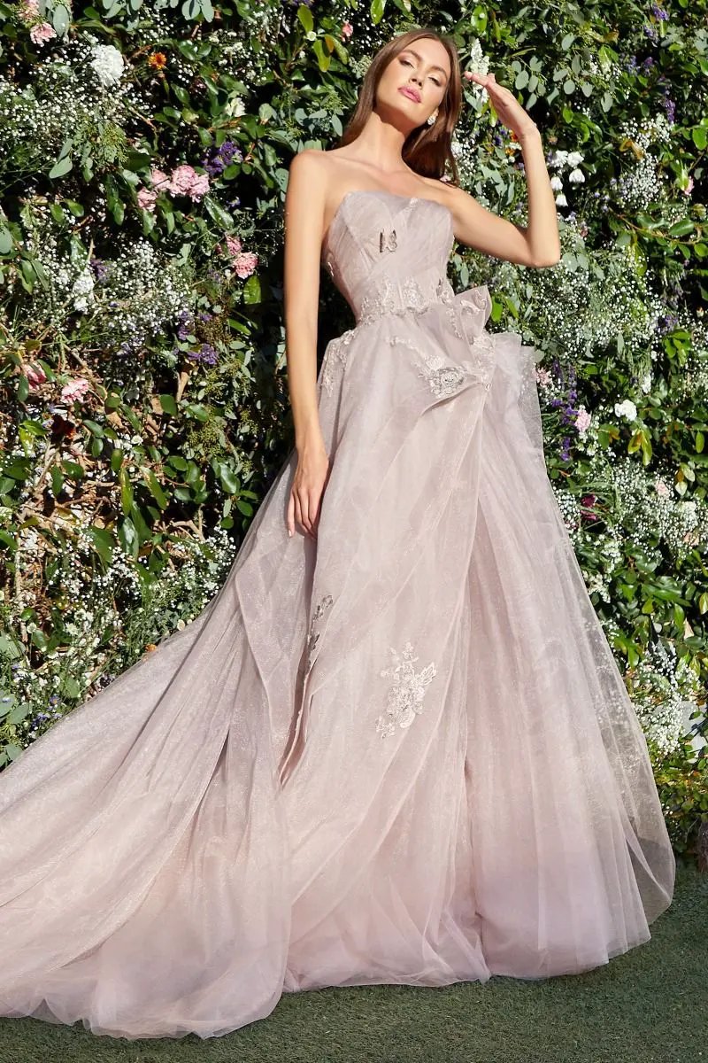 Strapless Layered Tulle Ballgown by Tux-USA