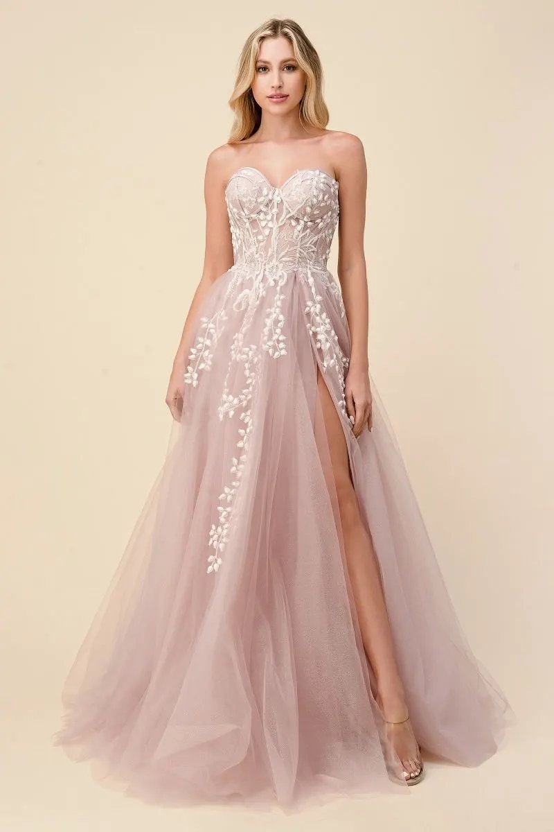 Angelonia Diamond Glitter Corset Gown by Tux-USA