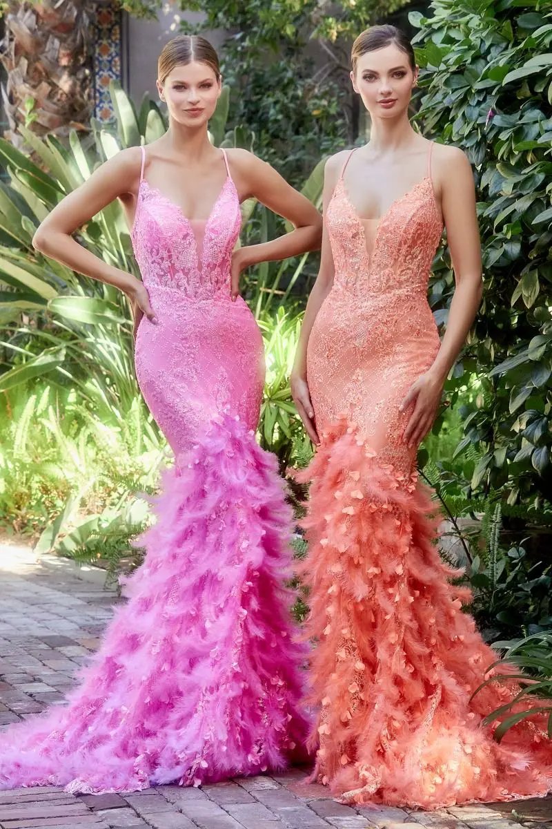 Feather Mermaid Gown by Tux-USA