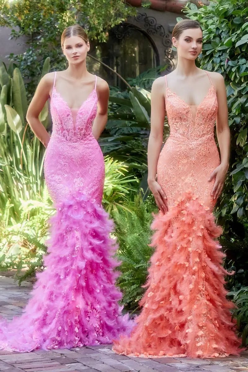 Feather Mermaid Gown by Tux-USA