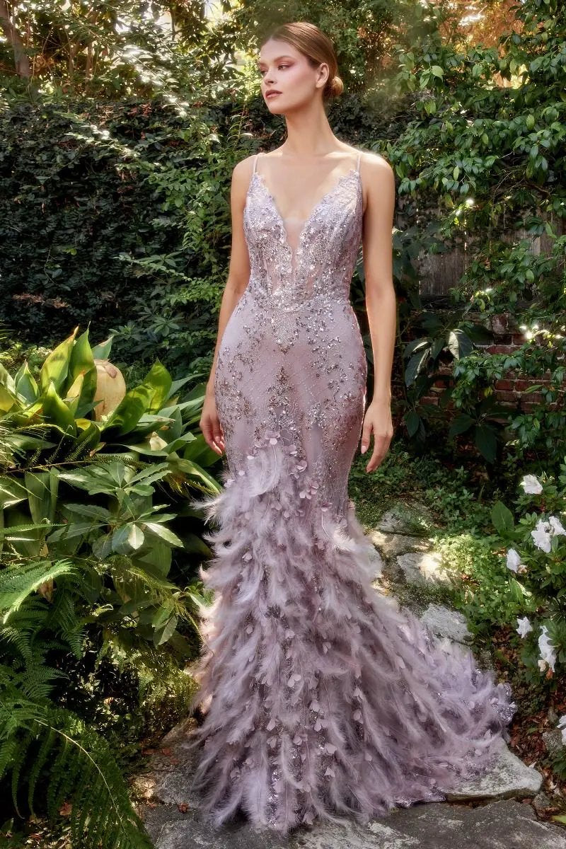 Feather Mermaid Gown by Tux-USA