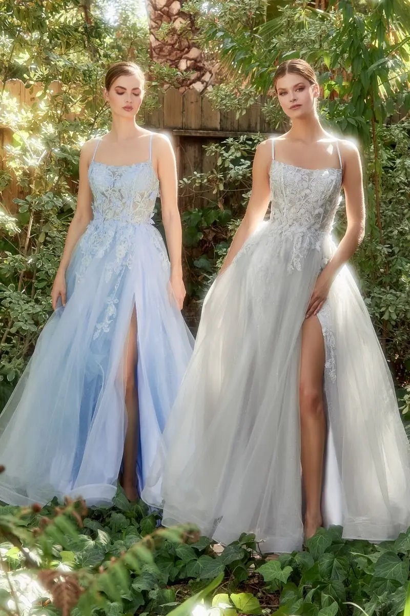 Fluttering Butterfly Applique A-Line Gown by Tux-USA