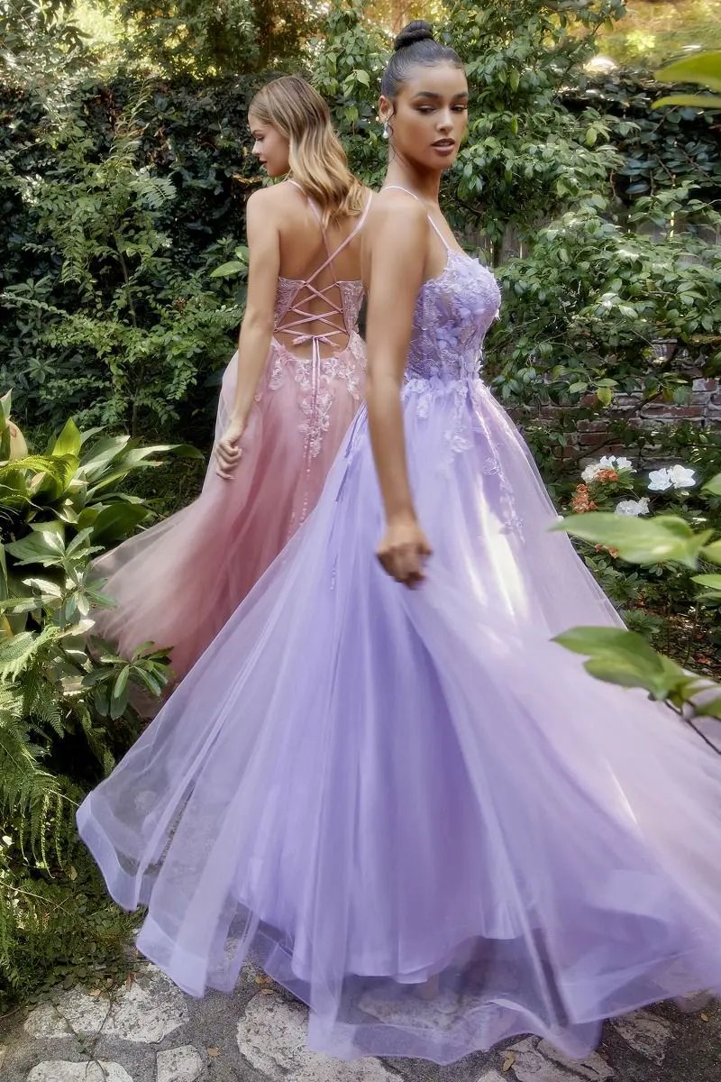 Fluttering Butterfly Applique A-Line Gown by Tux-USA