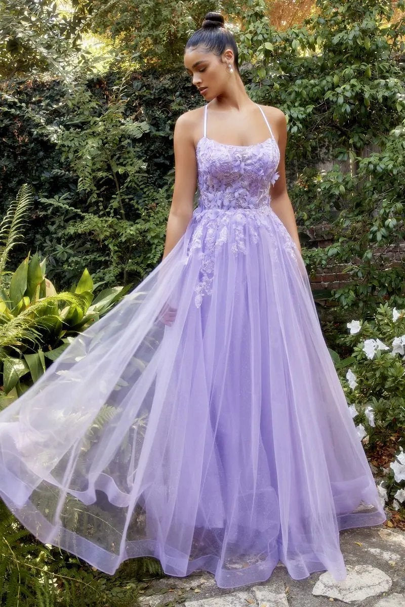 Fluttering Butterfly Applique A-Line Gown by Tux-USA