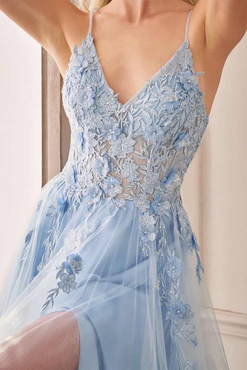 Alicia Floral Embroidery Gown by Tux-USA