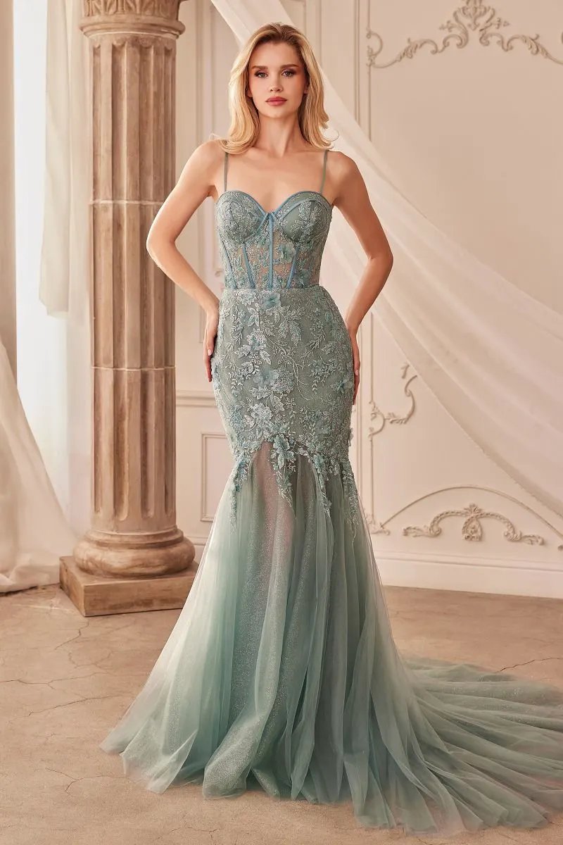 Fit & Flare Embellsihed Gown by Tux-USA