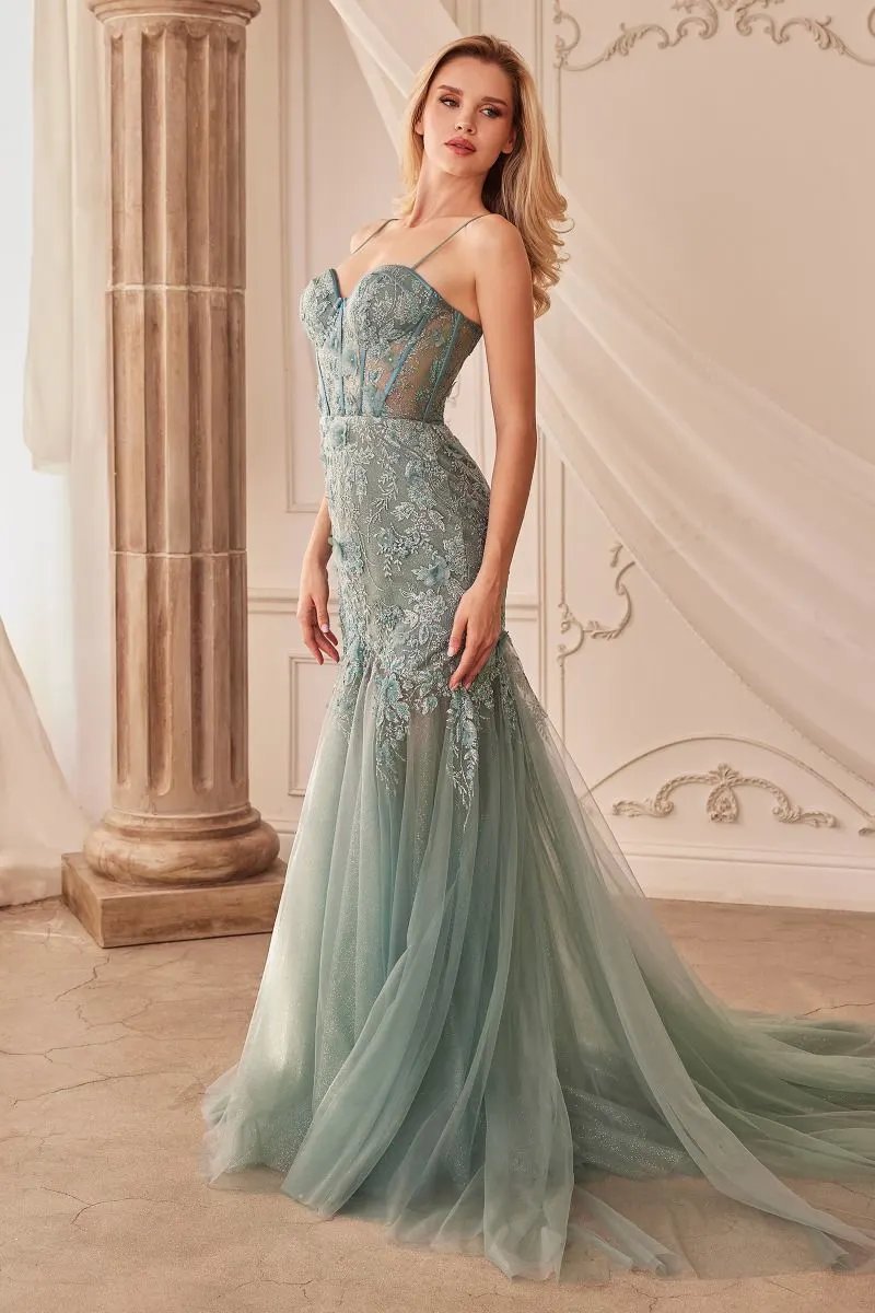 Fit & Flare Embellsihed Gown by Tux-USA