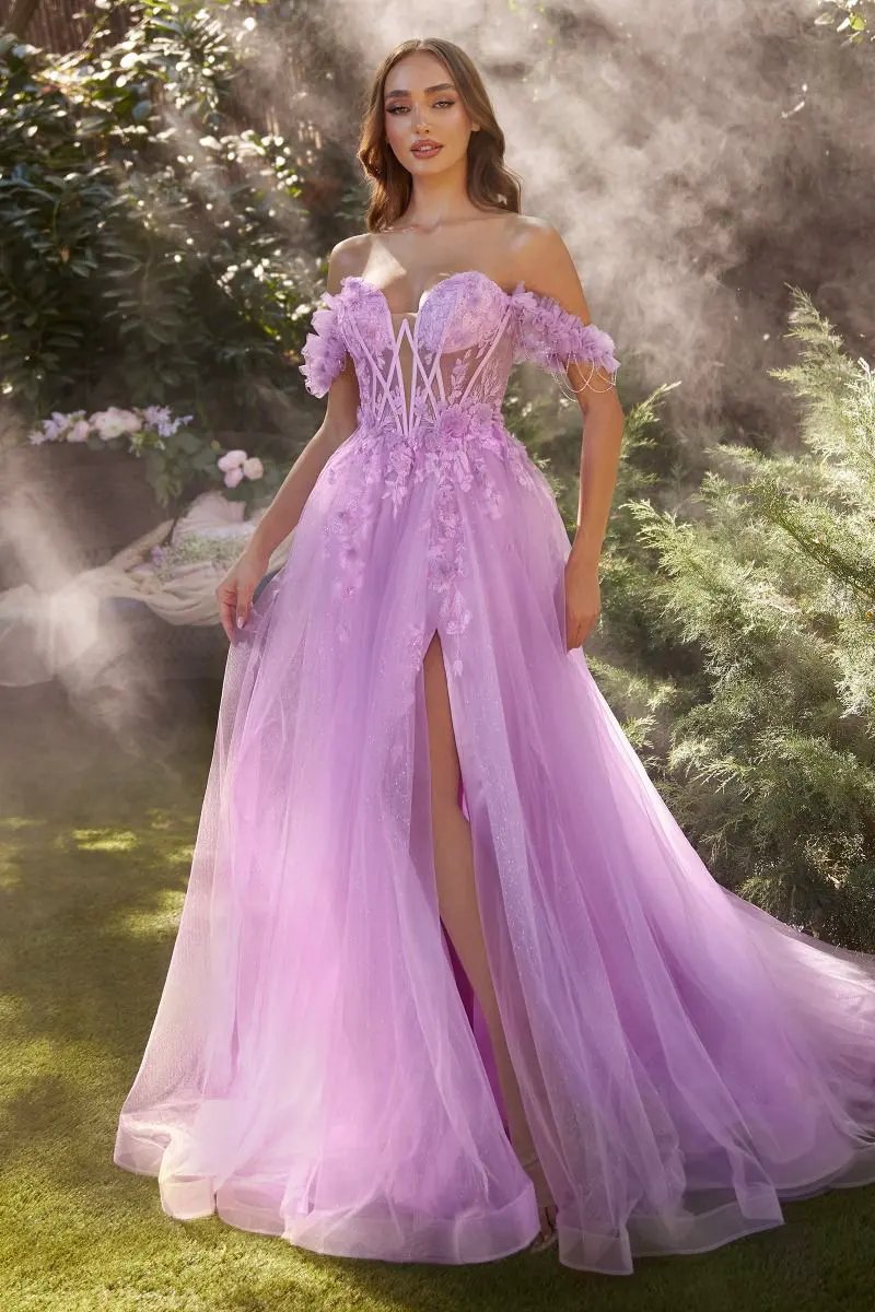Off The Shoulder A-Line Gown by Tux-USA