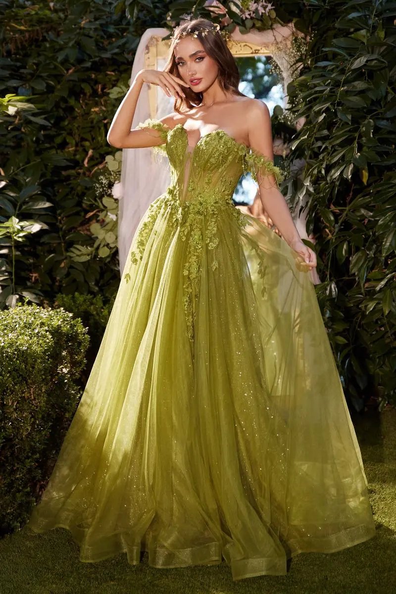 Off The Shoulder A-Line Gown by Tux-USA