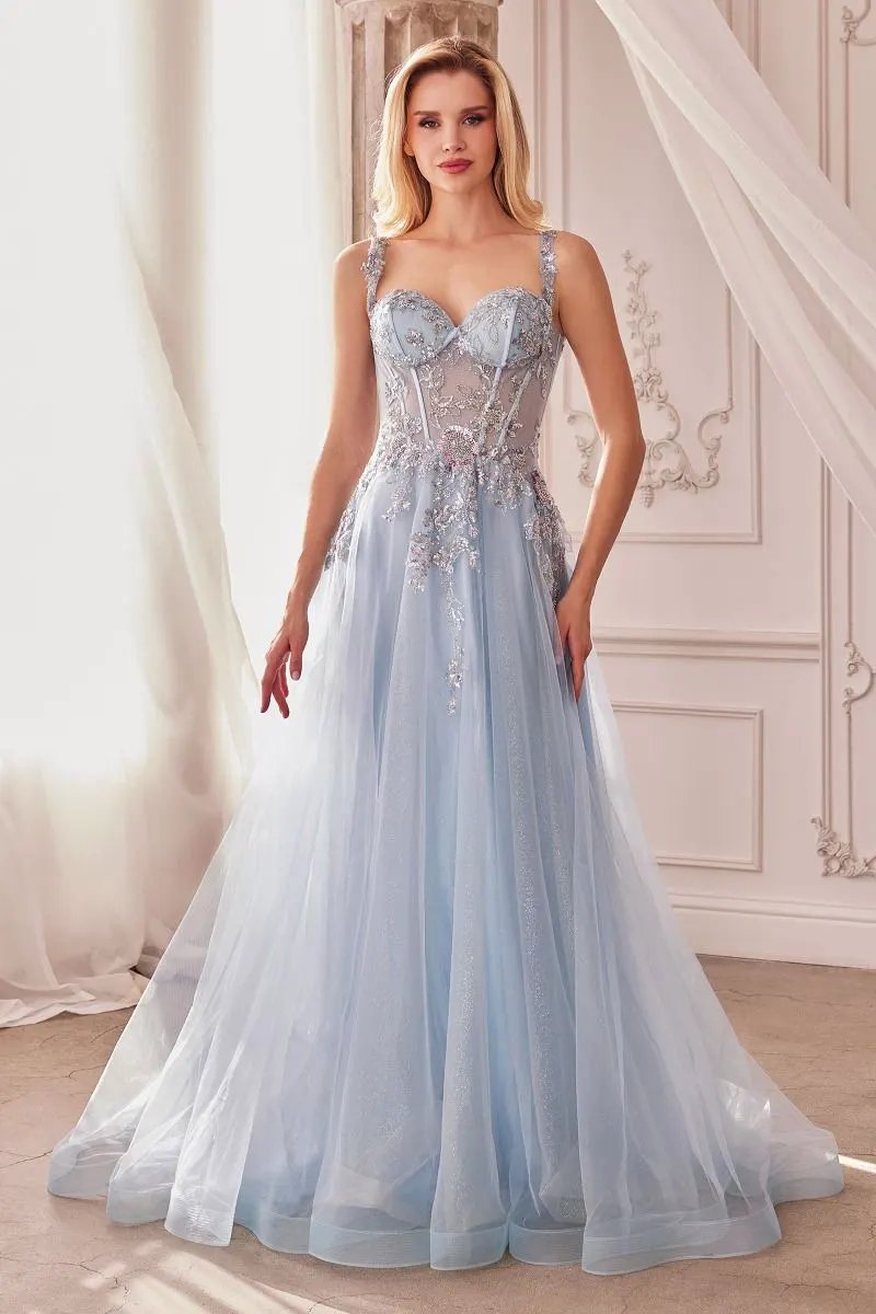 Embellished A-Line Tulle Ball Gown by Tux-USA