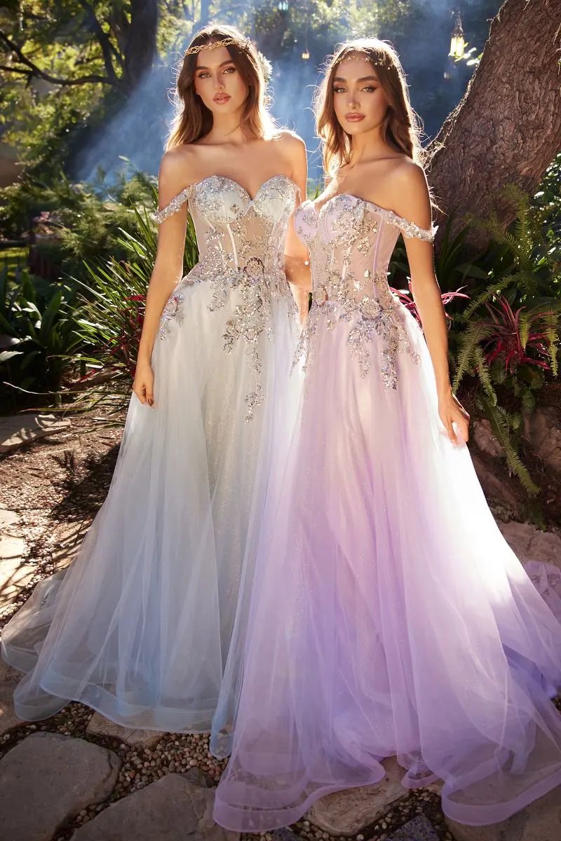 Embellished A-Line Tulle Ball Gown by Tux-USA