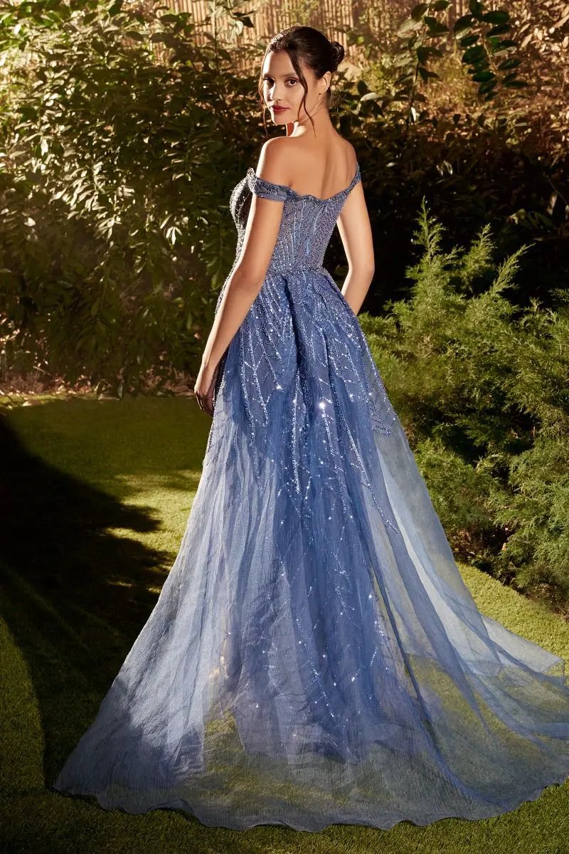 Embellished Off The Shoulder Gown by Tux-USA