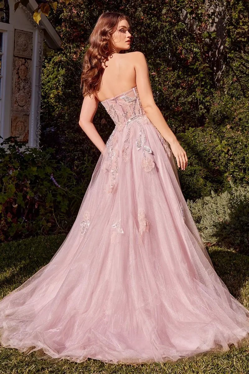 Strapless Blue Ball Gown by Tux-USA