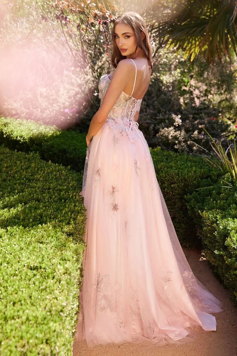 A-Line Off The Shoulder Pink Dress by Tux-USA
