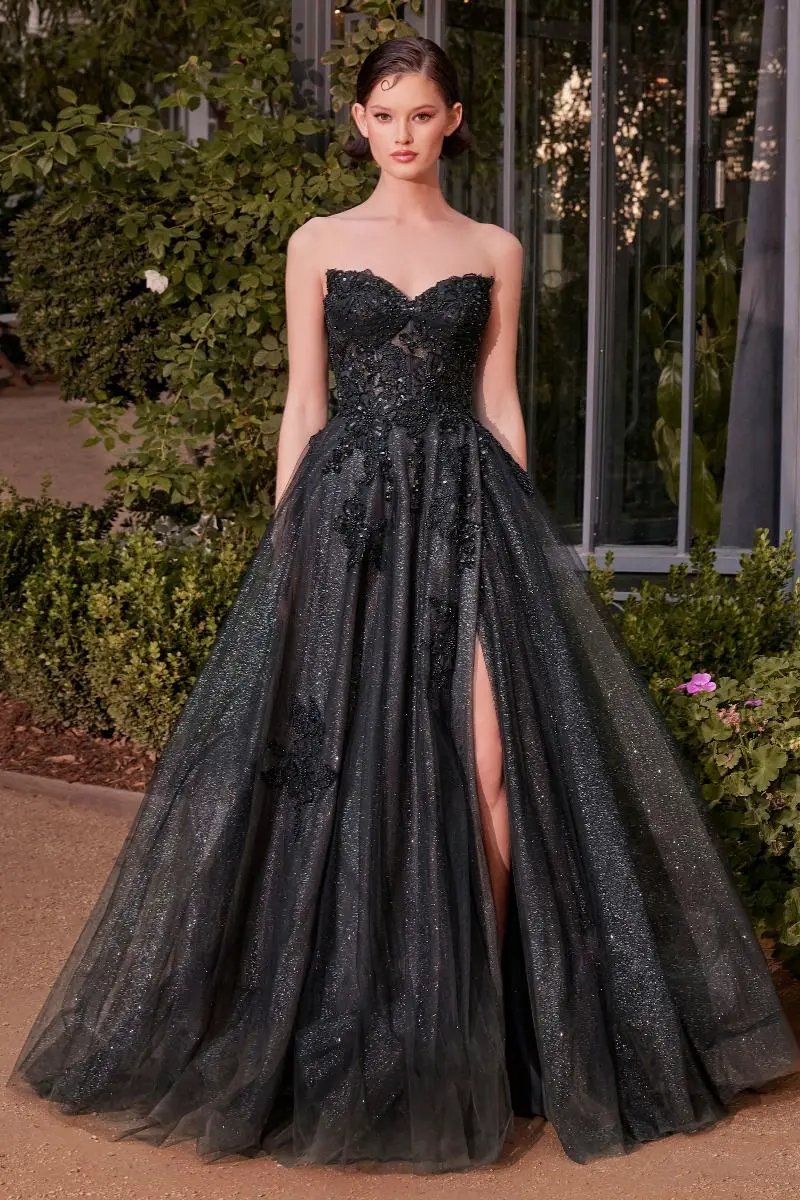 Strapless Layered Tulle Ball Gown by Tux-USA