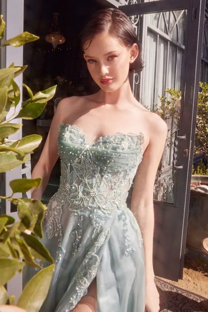 Strapless Layered Tulle Ball Gown by Tux-USA