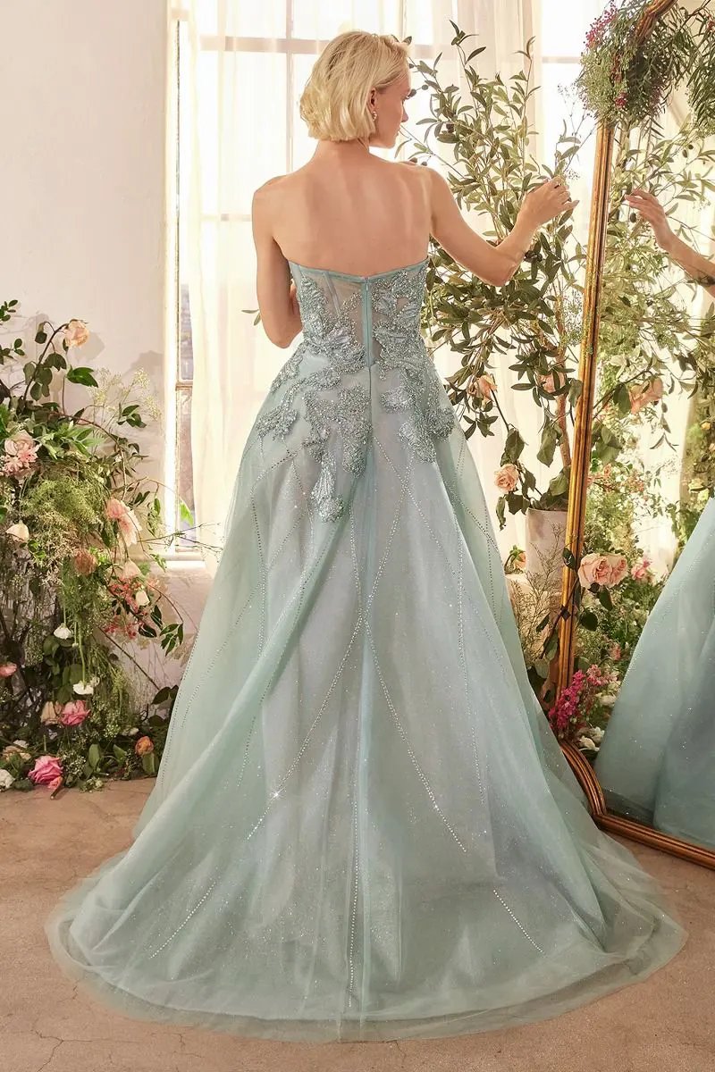 Strapless Embellished Tulle Ball Gown by Tux-USA
