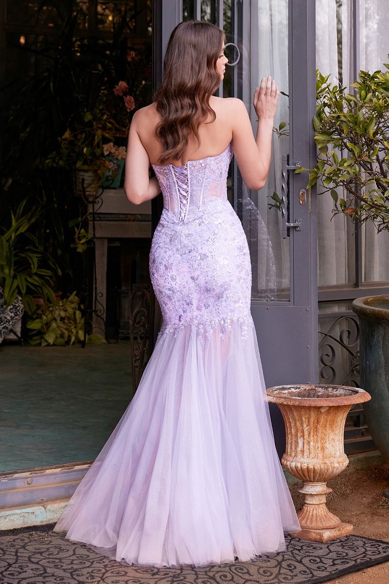 Sequin Floral Mermaid Gown-3