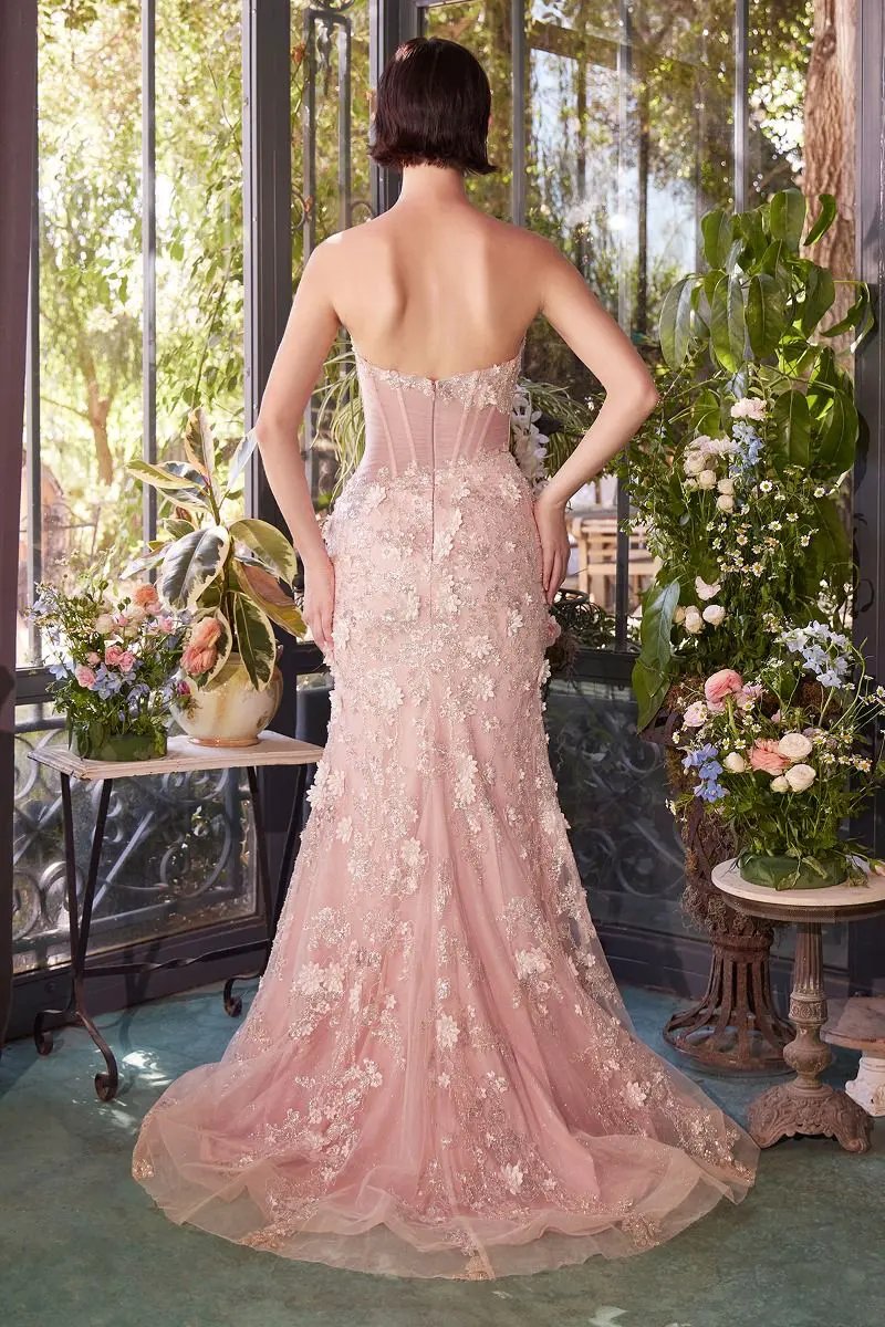 Sheer Plated Corset Gown by Tux-USA