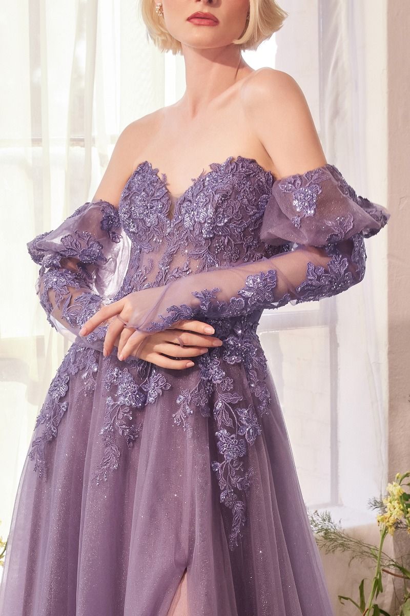 Strapless A-Line Dress & Removable Sleeves-2