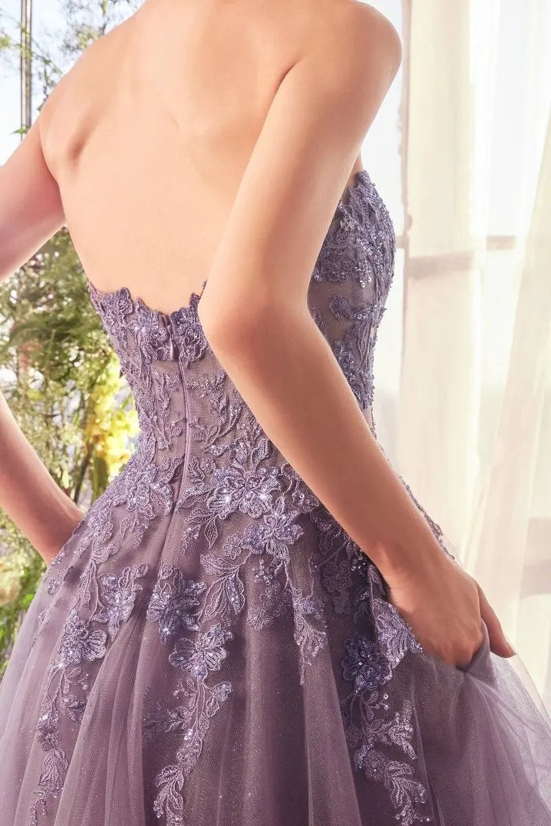 Strapless A-Line Dress & Removable Sleeves by Partner Label