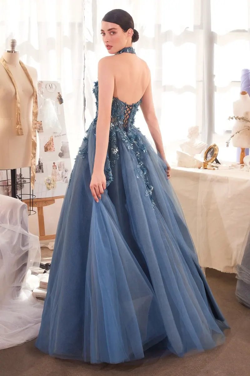 Strapless Lace Ball Gown & Choker by Tux-USA