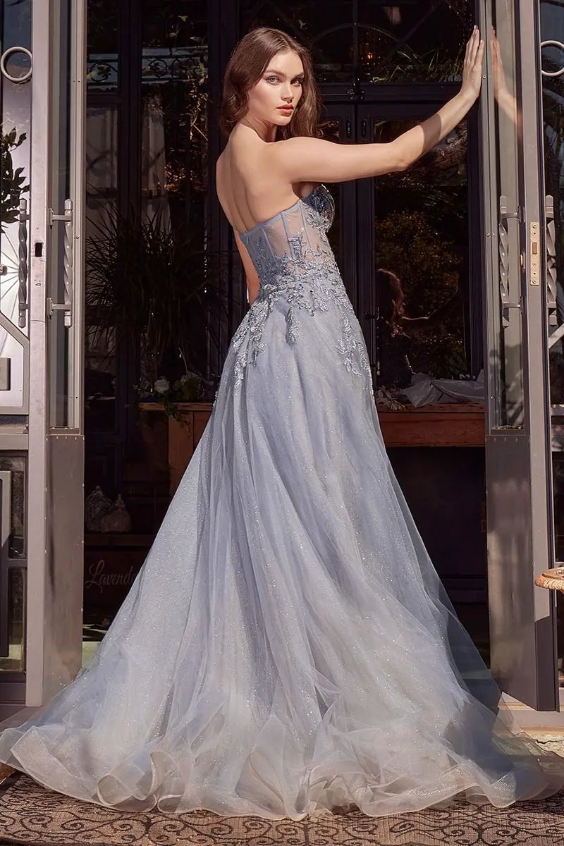 Strapless Corset Embellished Ball Gown by Tux-USA