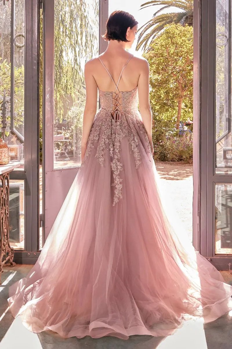 A-Line Lace & Tulle Gown by Tux-USA