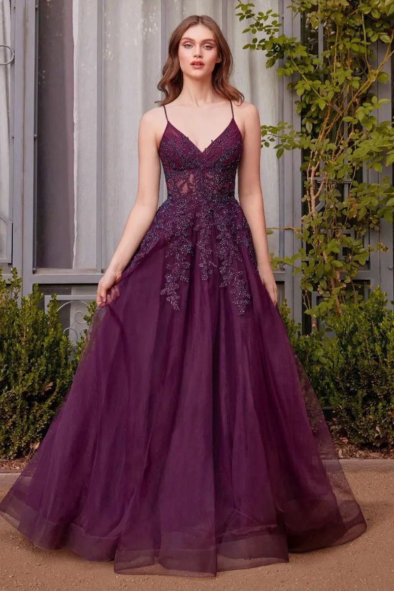 A-Line Lace & Tulle Gown by Tux-USA