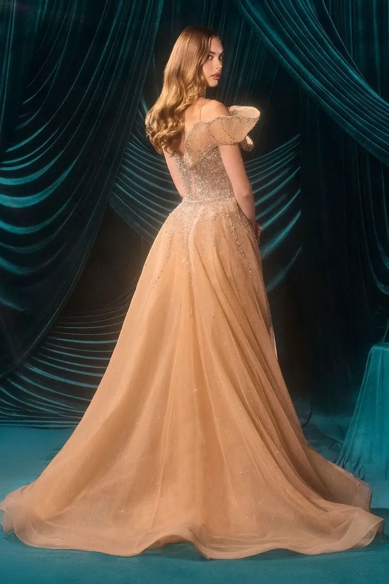 Convertible Beaded Corset Gown with Detachable Overskirt by Partner Label