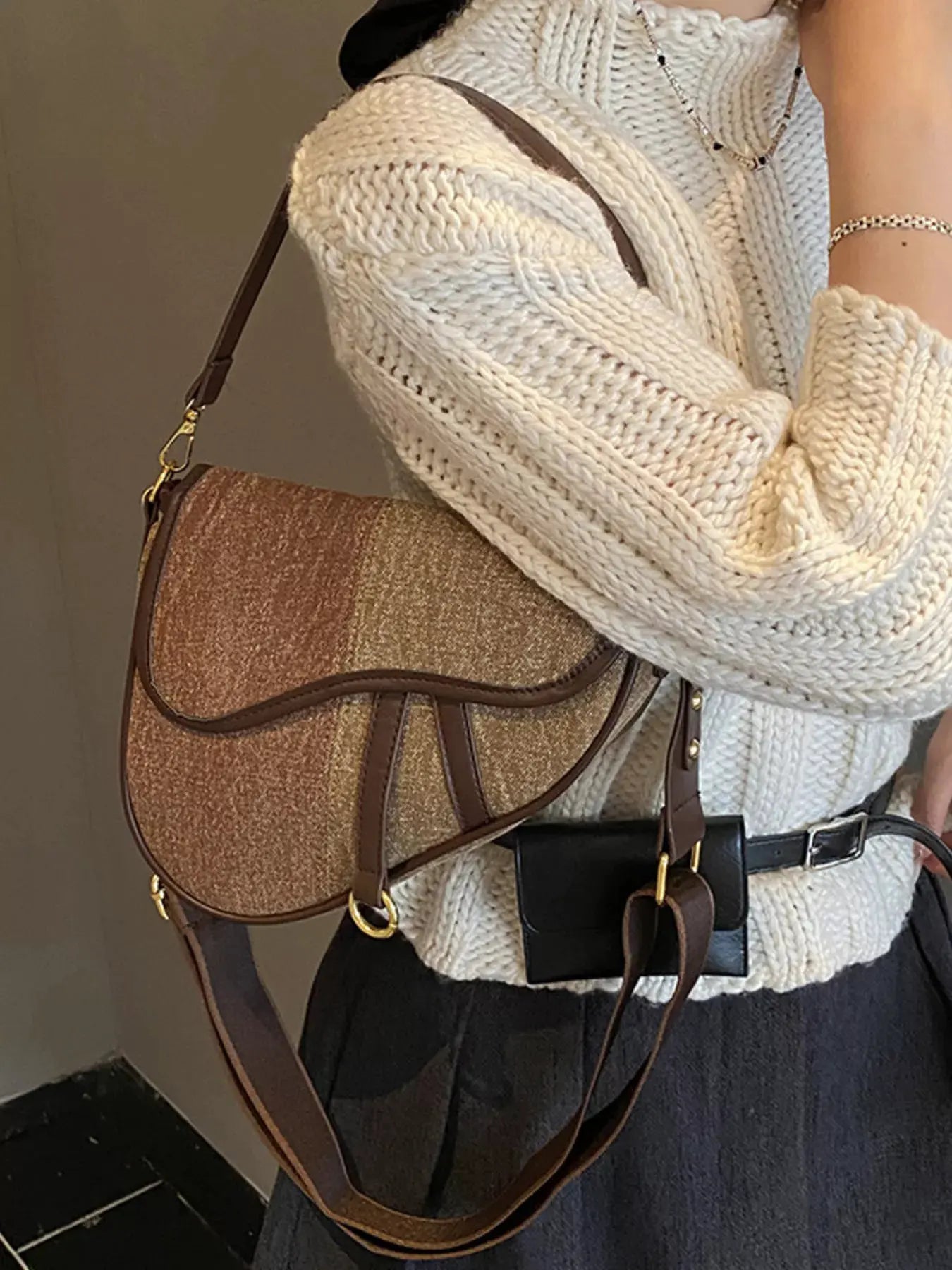 Adjustable Strap Crossbody Bag by Partner Label