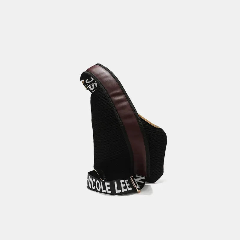 Nicole Lee USA Vegan Leather Leopard & Lip Pattern Crossbody Bag by Nicole Lee USA