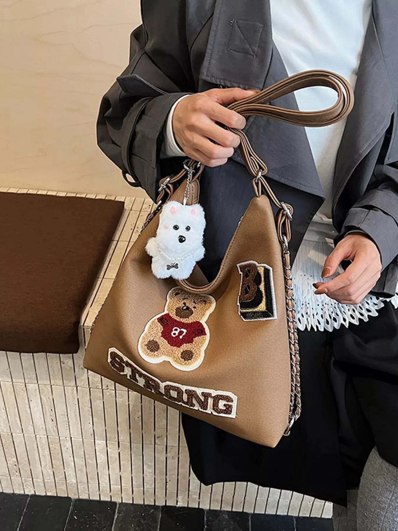 Cute Bear Adjustable Strap Handbag by Partner Label