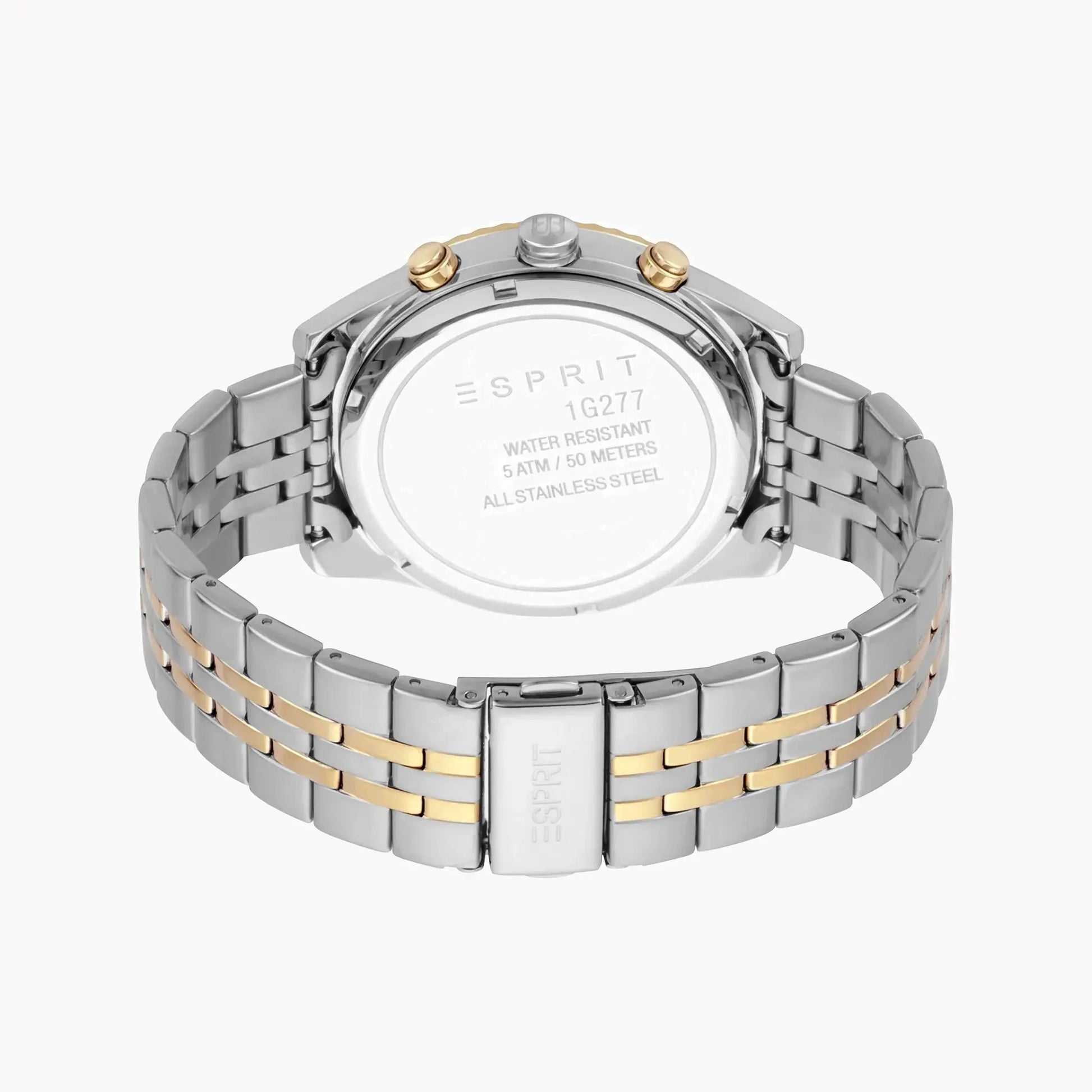 Esprit Men's Silver & Gold Watch, Black Dial | Es1g204m0045 by ESPRIT
