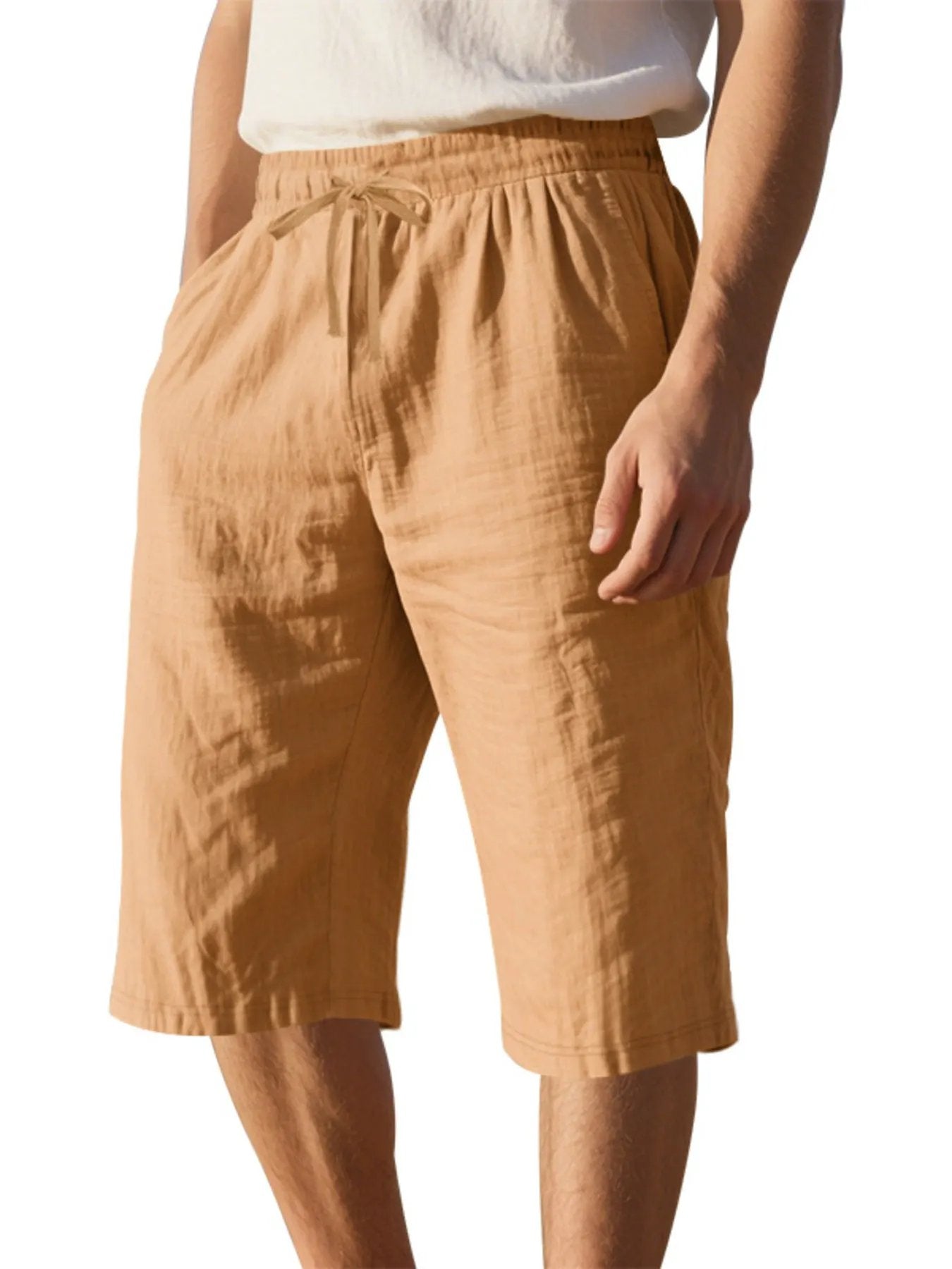Men's Full Size Casual Drawstring Shorts Plus Size by Trendsi