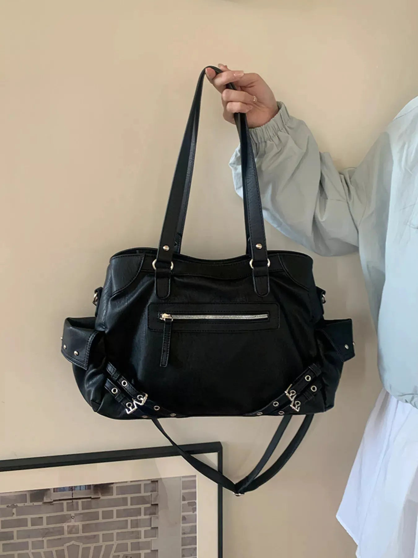 Rivet Decor Crossbody Bag by Partner Label