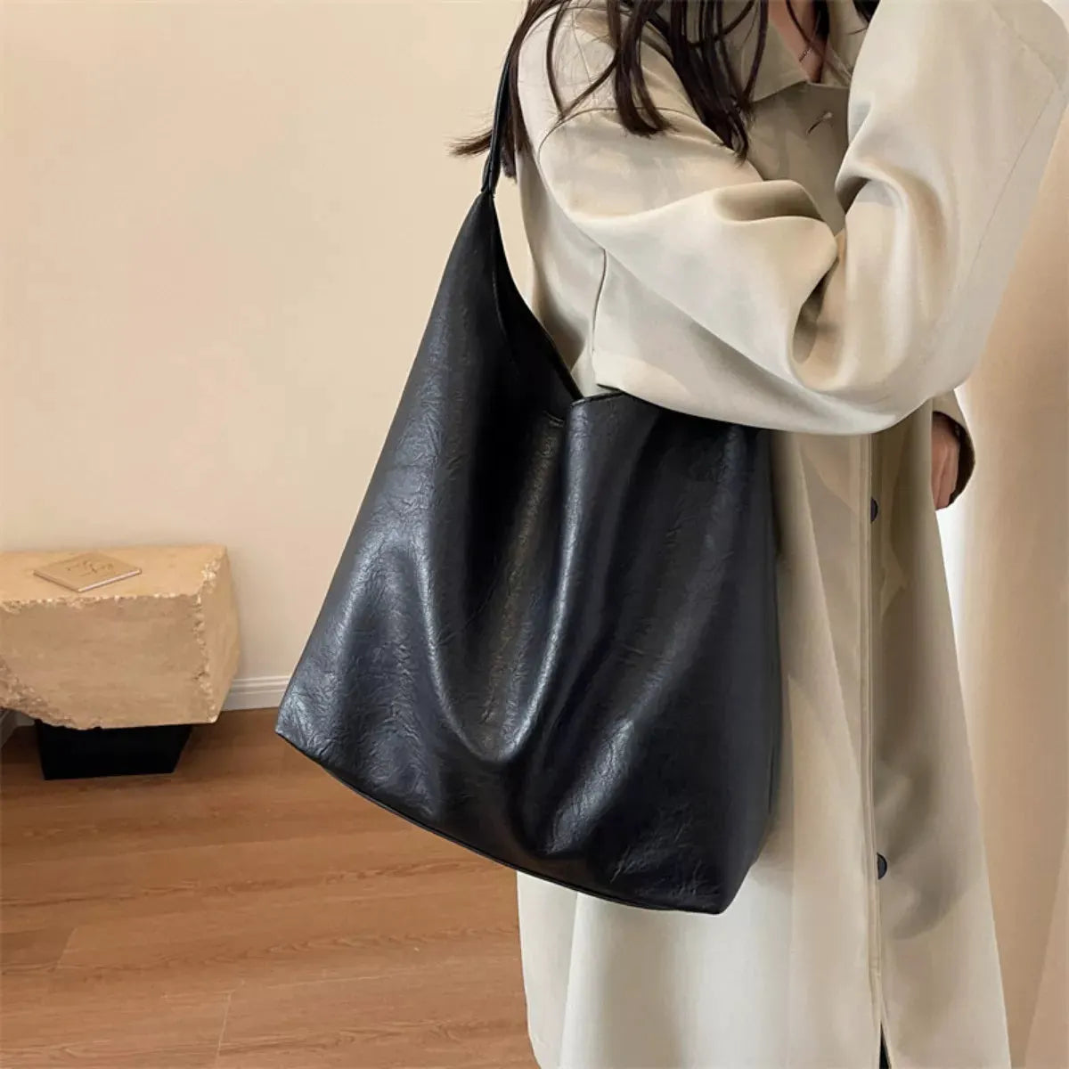 Lightweight Leather Tote Bag by Partner Label
