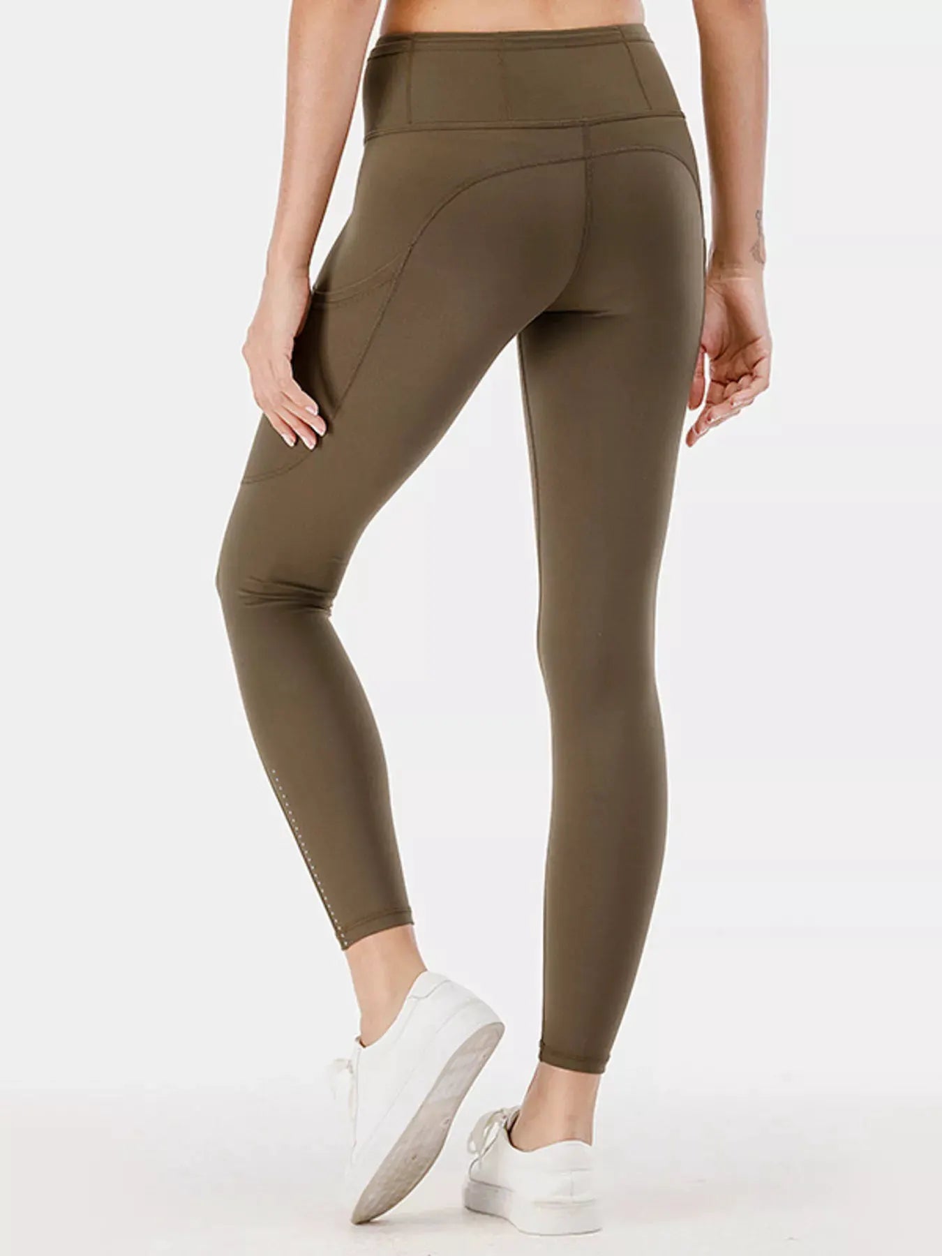 Full Size High-Waisted Active Leggings with Pockets Plus Size by Partner Label