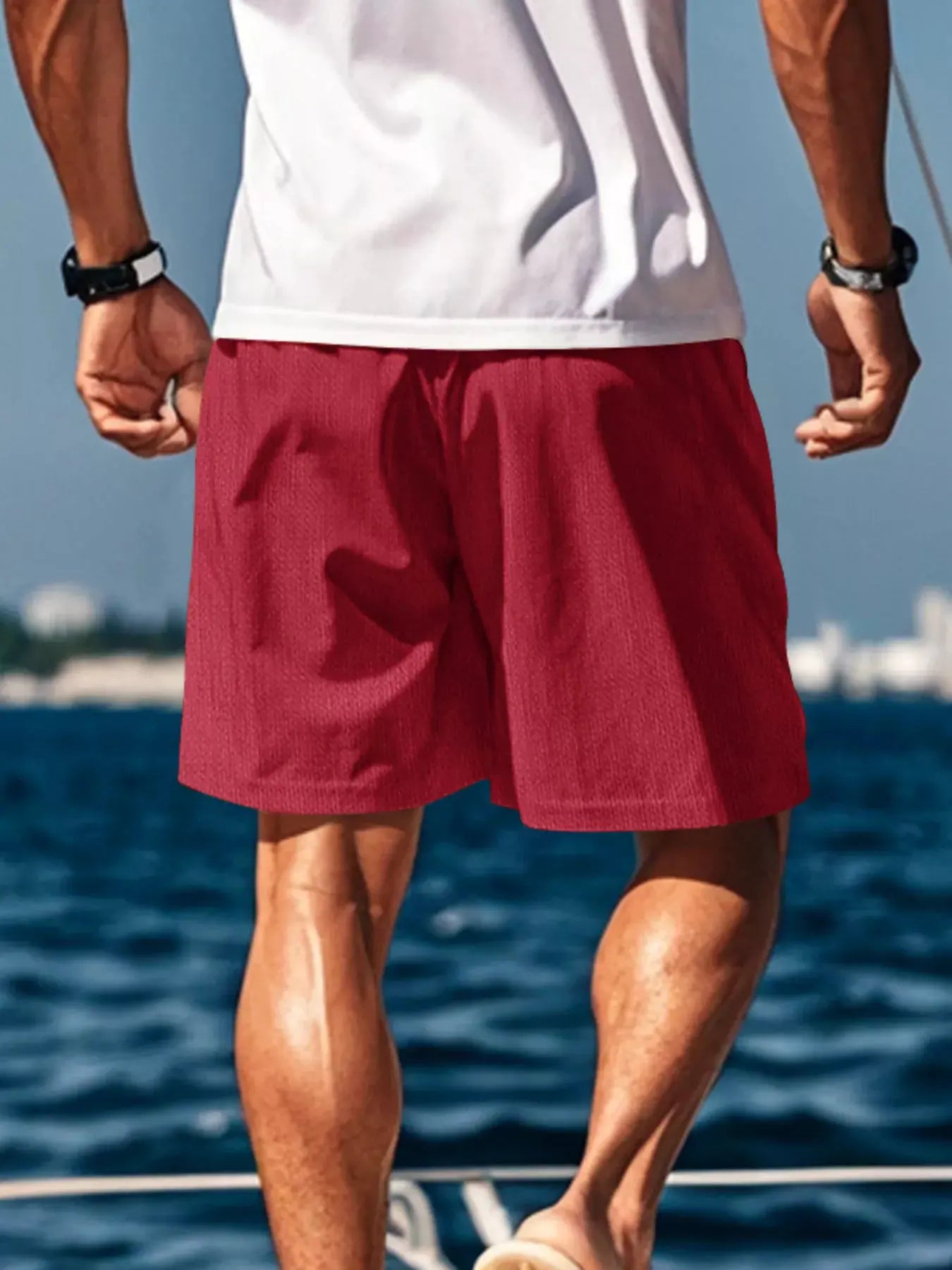 Men's Drawstring Causal Shorts by Trendsi