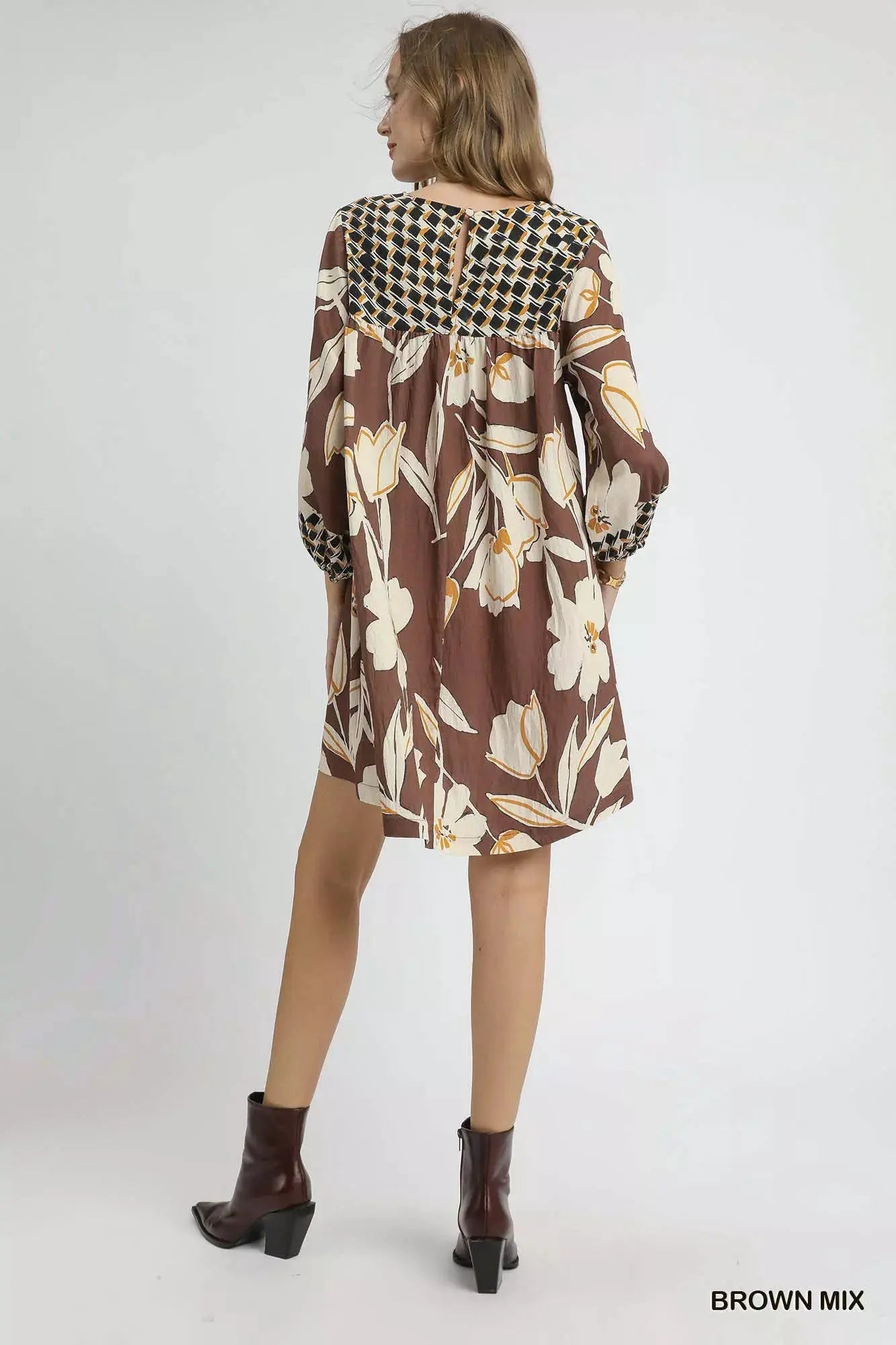 Umgee Floral High-Low Babydoll Dress by Umgee