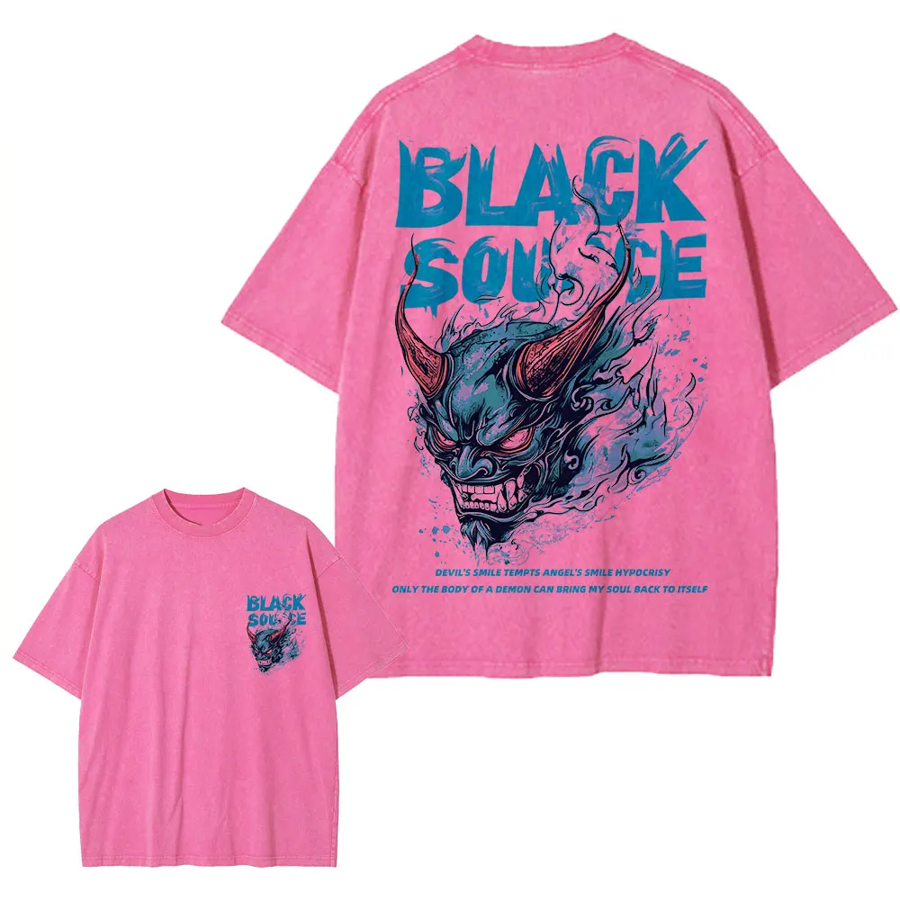 Devil Graphic Oversized T-Shirt Cotton Harajuku Gothic Streetwear-2