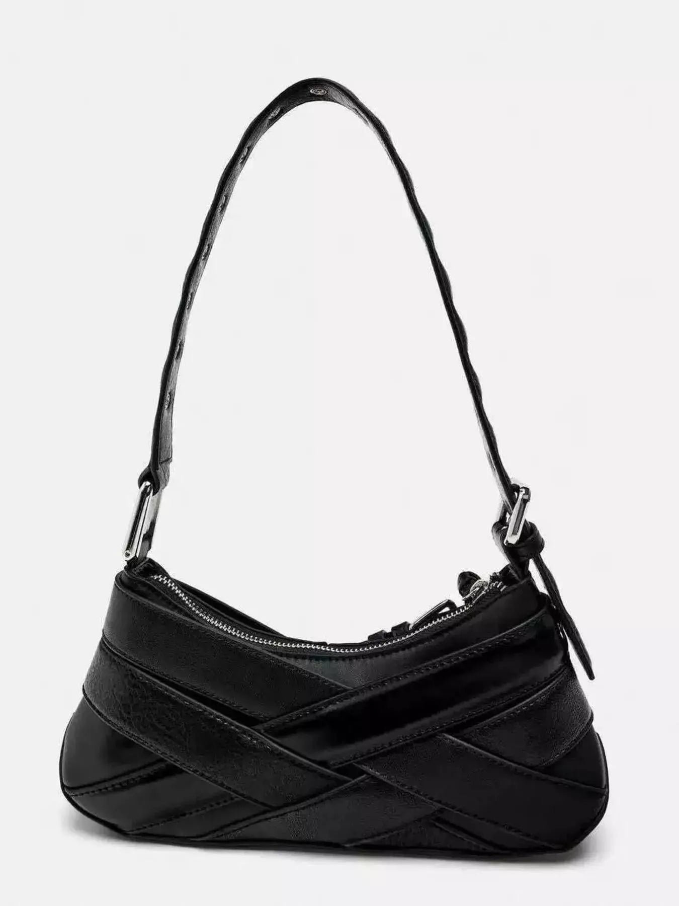 Buckled Accent Shoulder Bag by Partner Label