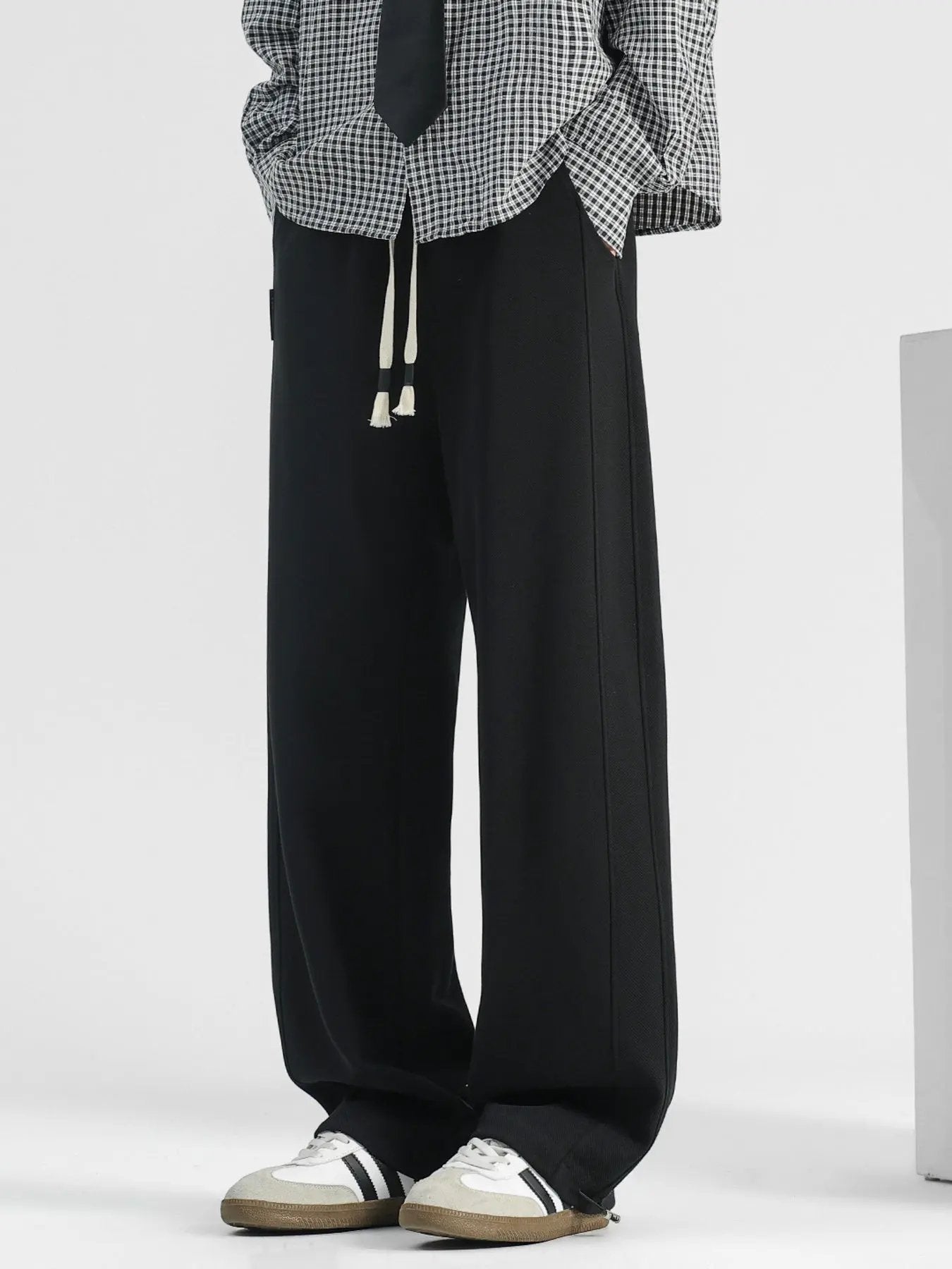 Men's Plus Size Casual Loose-Fit Drawstring Pants by Partner Label