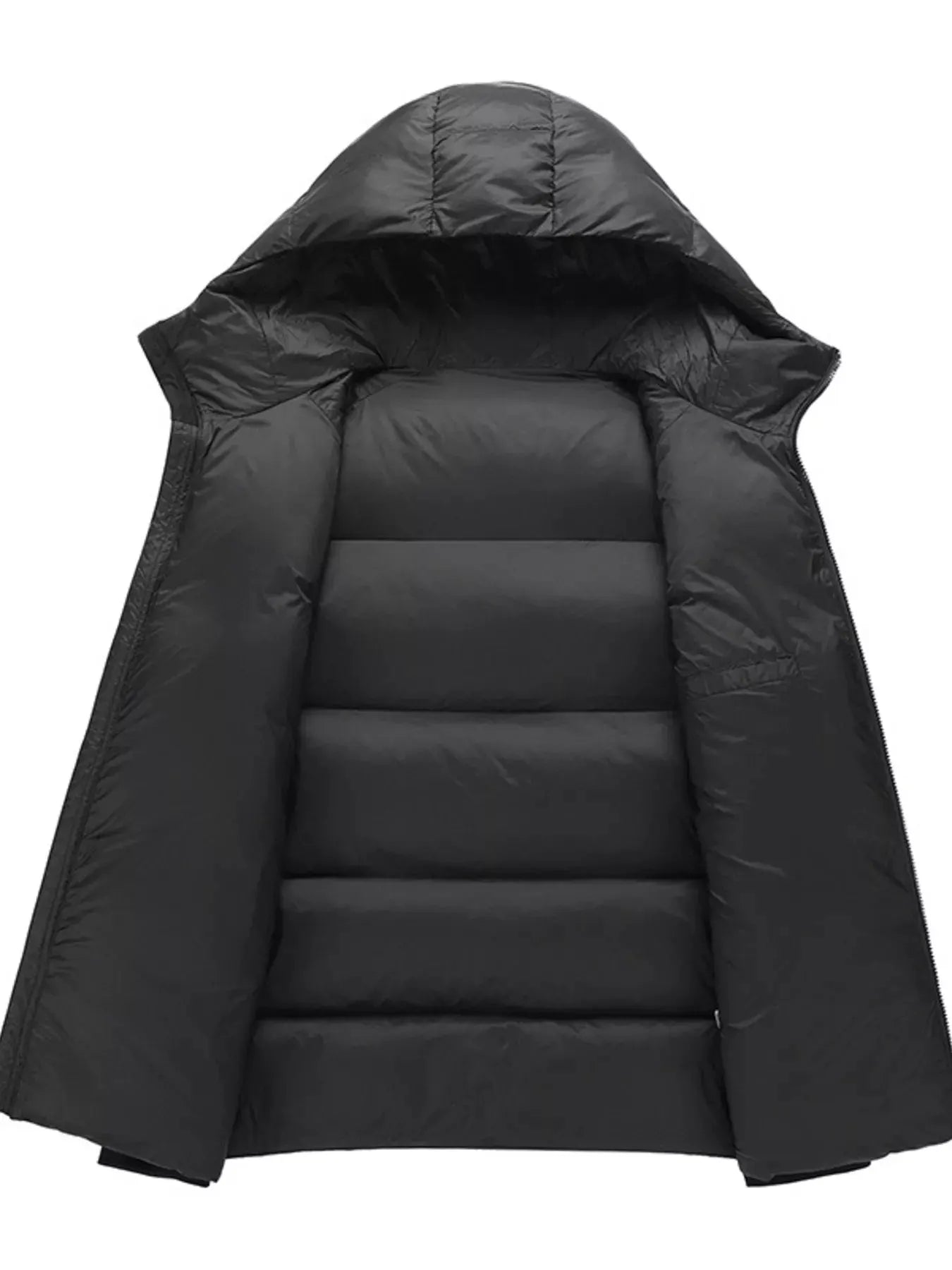 Men's Plus Size Hooded Padded Winter Puffer Jacket by Partner Label