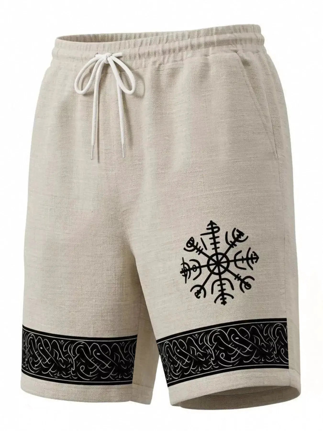 Men's Full Size Linen Blend Drawstring Shorts Plus Size by Partner Label