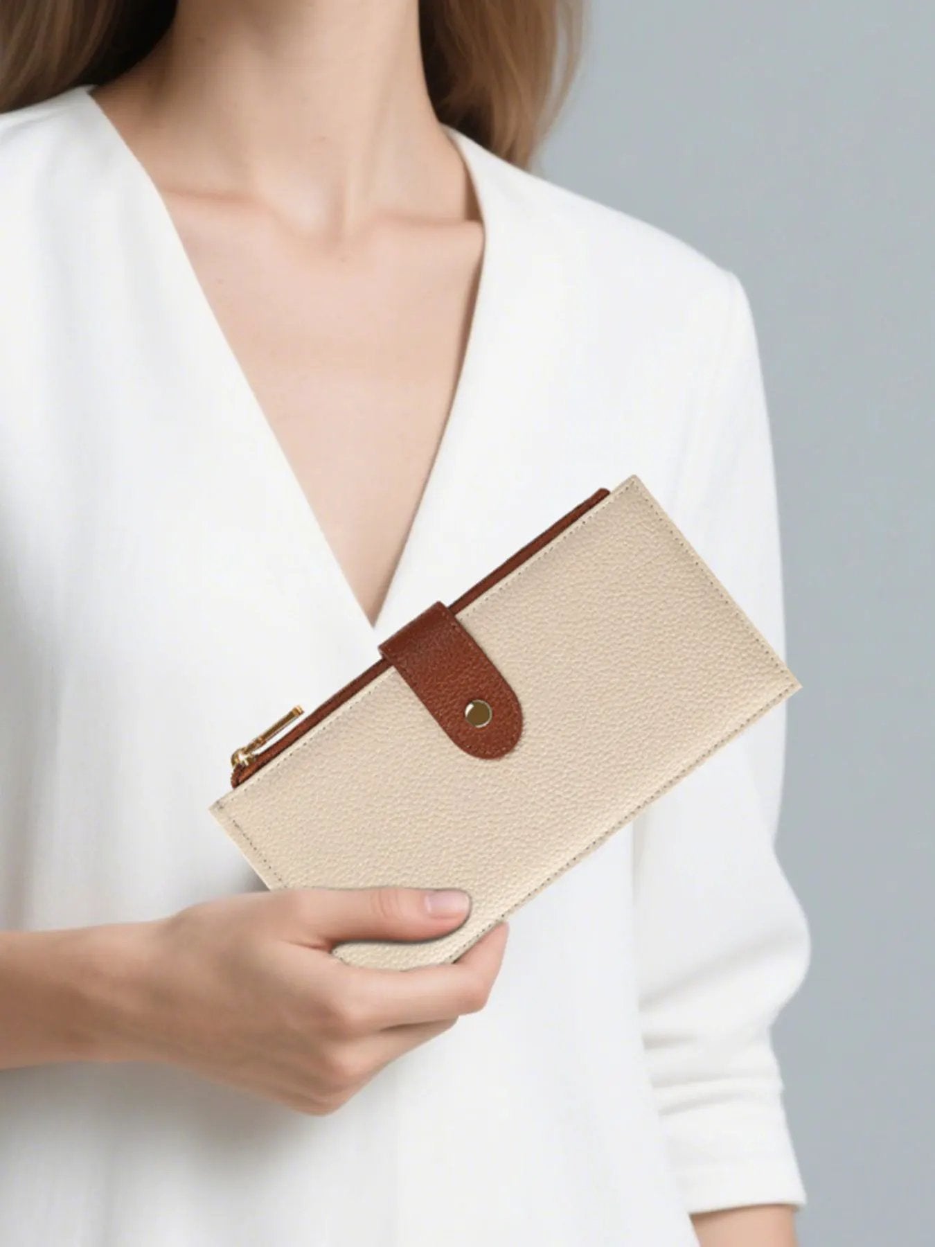 Dual Zipper Long Wallet by Partner Label