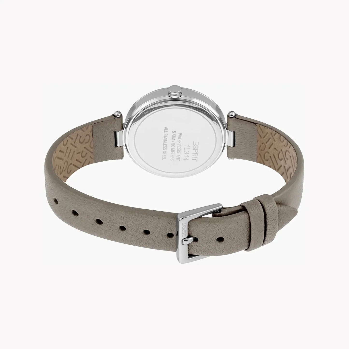 Esprit Women's Grey Leather Watch, Stainless Steel | Es1l123m0045 by ESPRIT