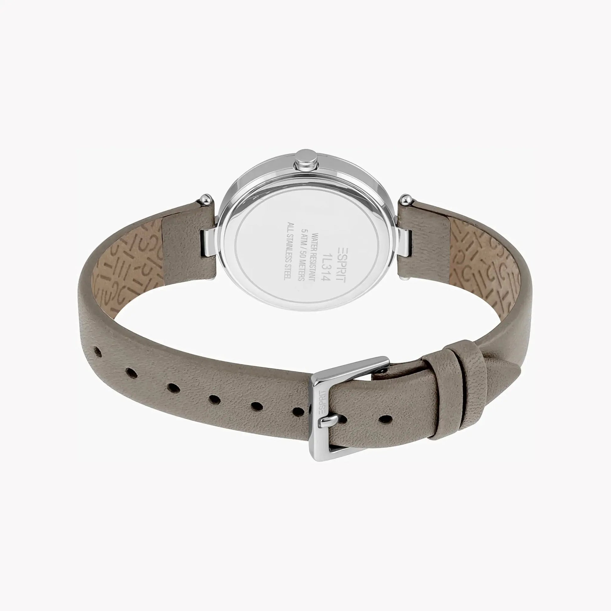 Esprit Women's Grey Leather Watch, Stainless Steel | Es1l123m0045 by ESPRIT